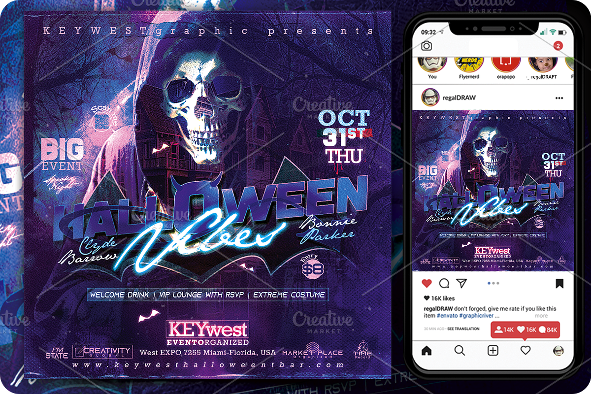 Halloween Party Flyer, a Flyer Template by regalDRAW (Photo 3 of 3)