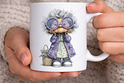 Whimsical Summer Funny Grandma PNG, an Illustration by Canvas Craft (Thumbnail 5 of 7)