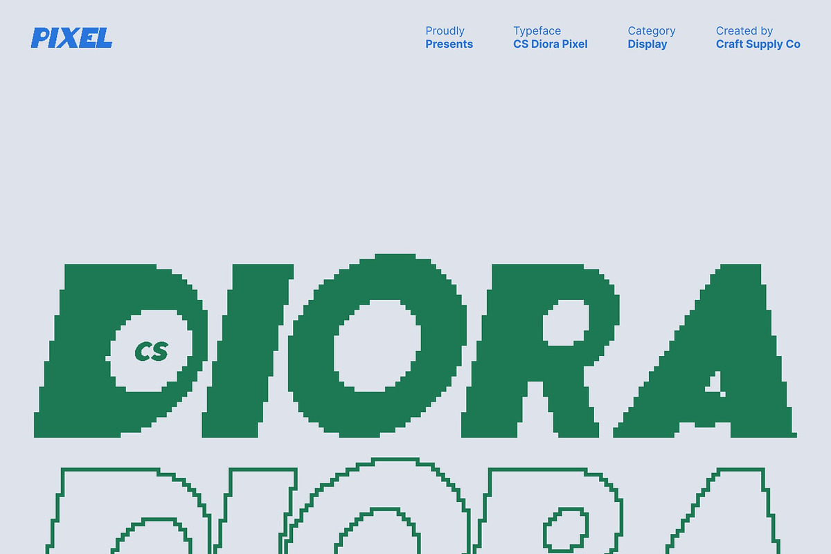 CS Diora Pixel, a Sans Serif Font by Craft Supply Co. (Photo 1 of 8)
