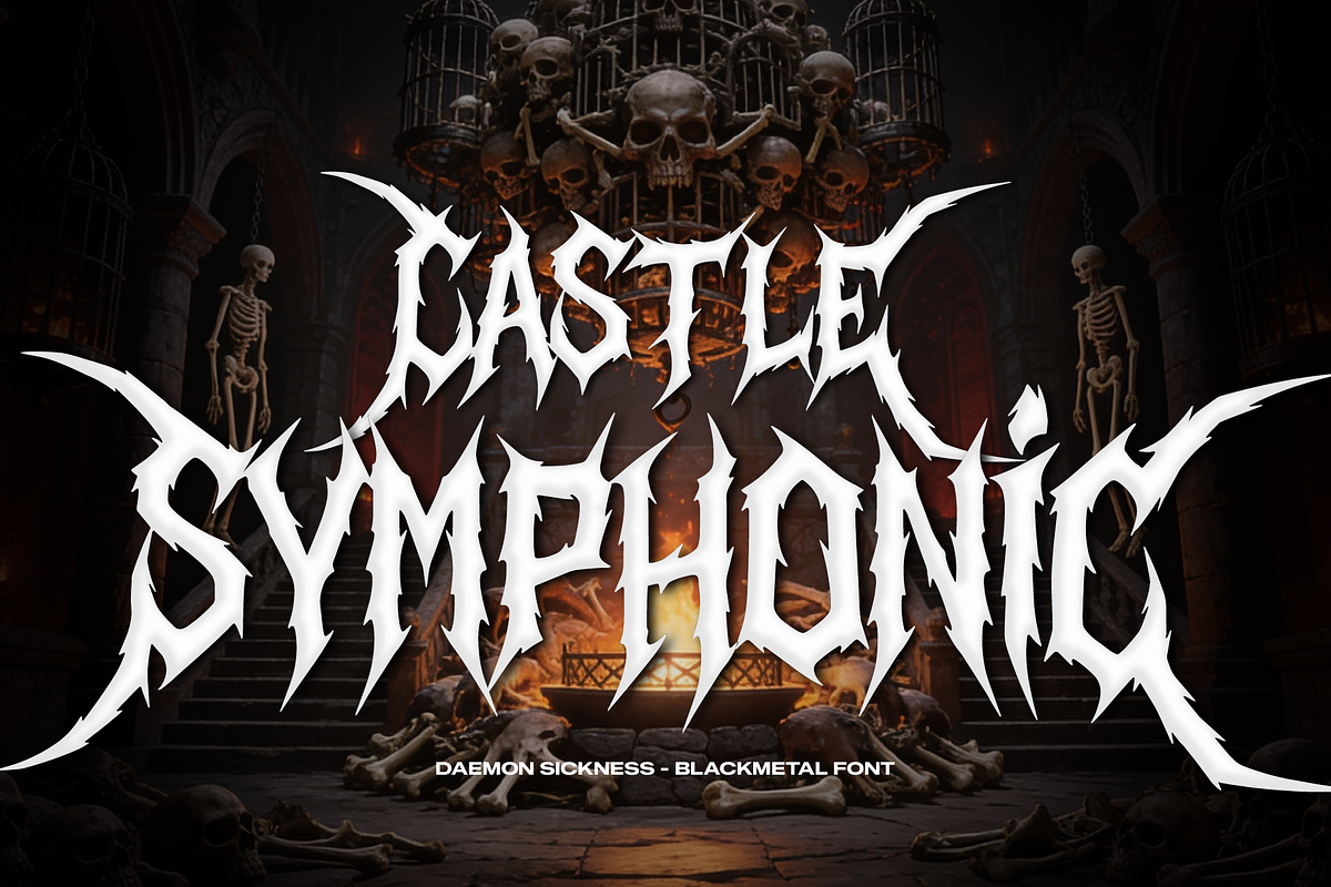 Daemon Sickness | Black Metal Font, a Blackletter Font by Denustudios (Photo 5 of 12)