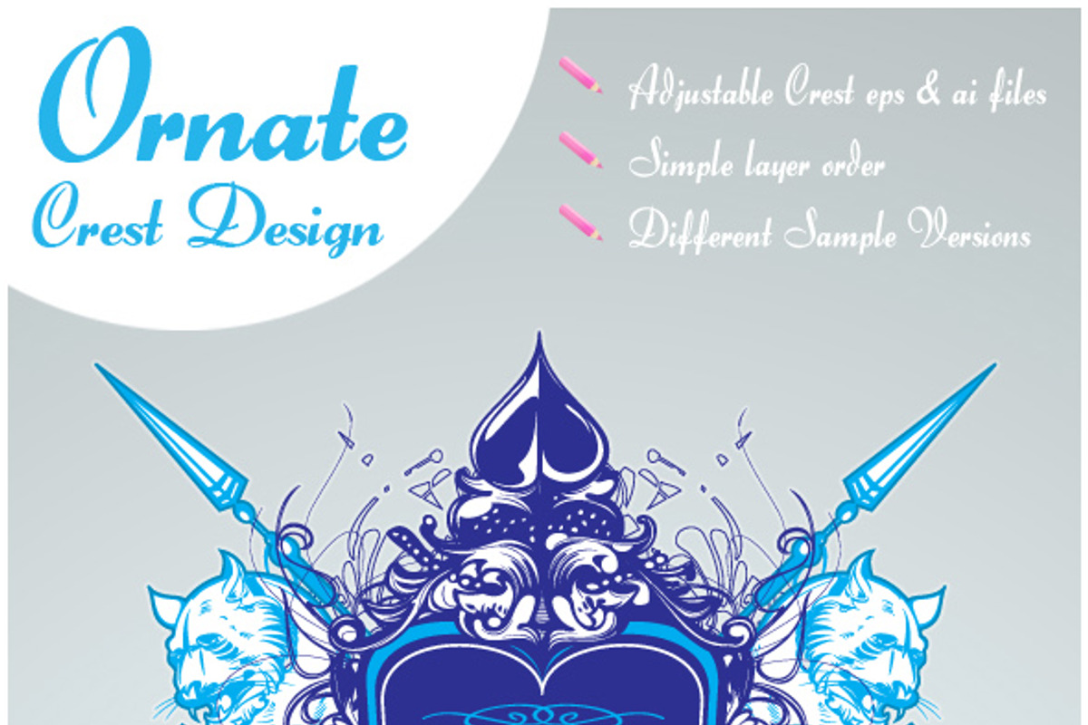 Ornamented shield design, an Object Graphic by Pelican graphics (Photo 2 of 3)