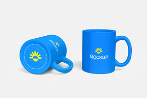 Bright Blue Ceramic Mug Mockup, a Product Mockup by graphypix