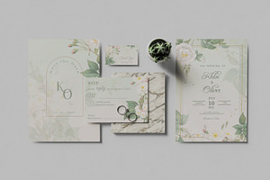 Wedding Invitation Stationery Mockup