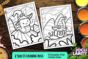 Cute Halloween Coloring Pages, an Animal Illustration by Jocularity Art (Thumbnail 3 of 3)