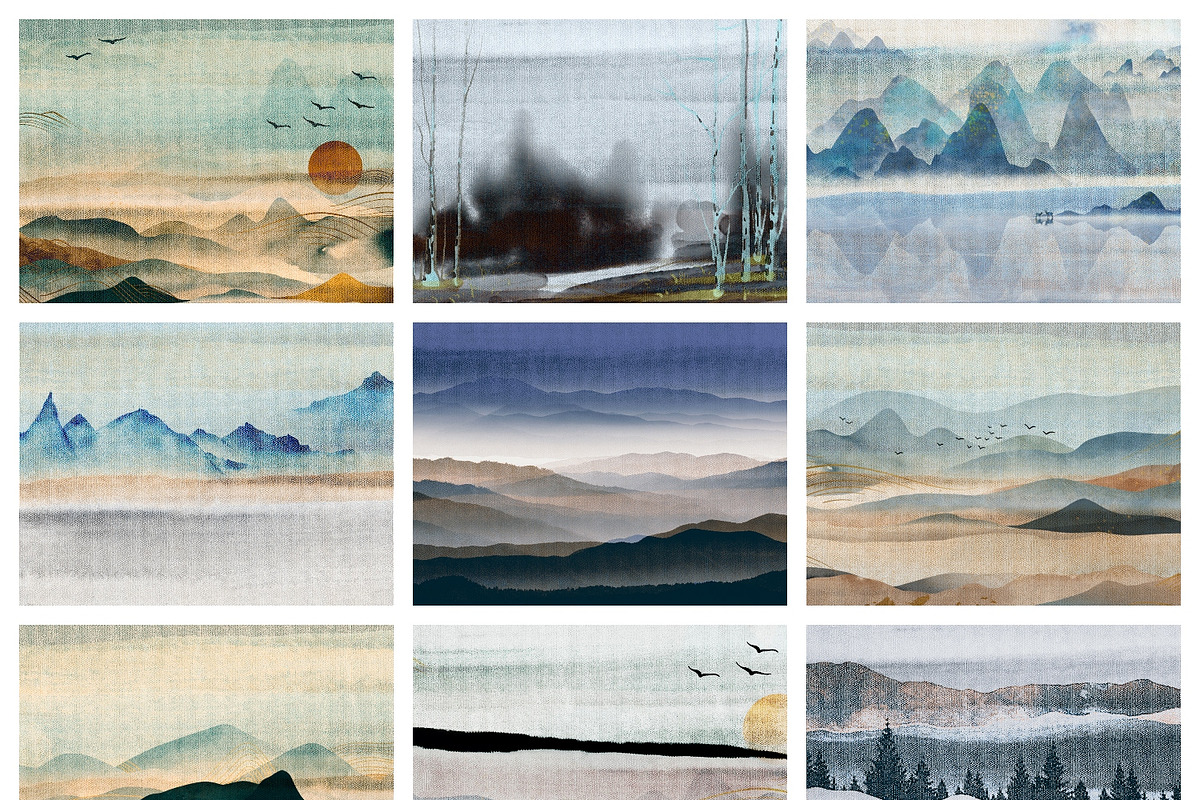 Canvas Texture Landscape, a Texture Graphic by sibel dayı (Photo 7 of 8)