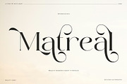 Matreal Beauty – Modern Serif Font, a Serif Font by Muflieart (Thumbnail 1 of 10)