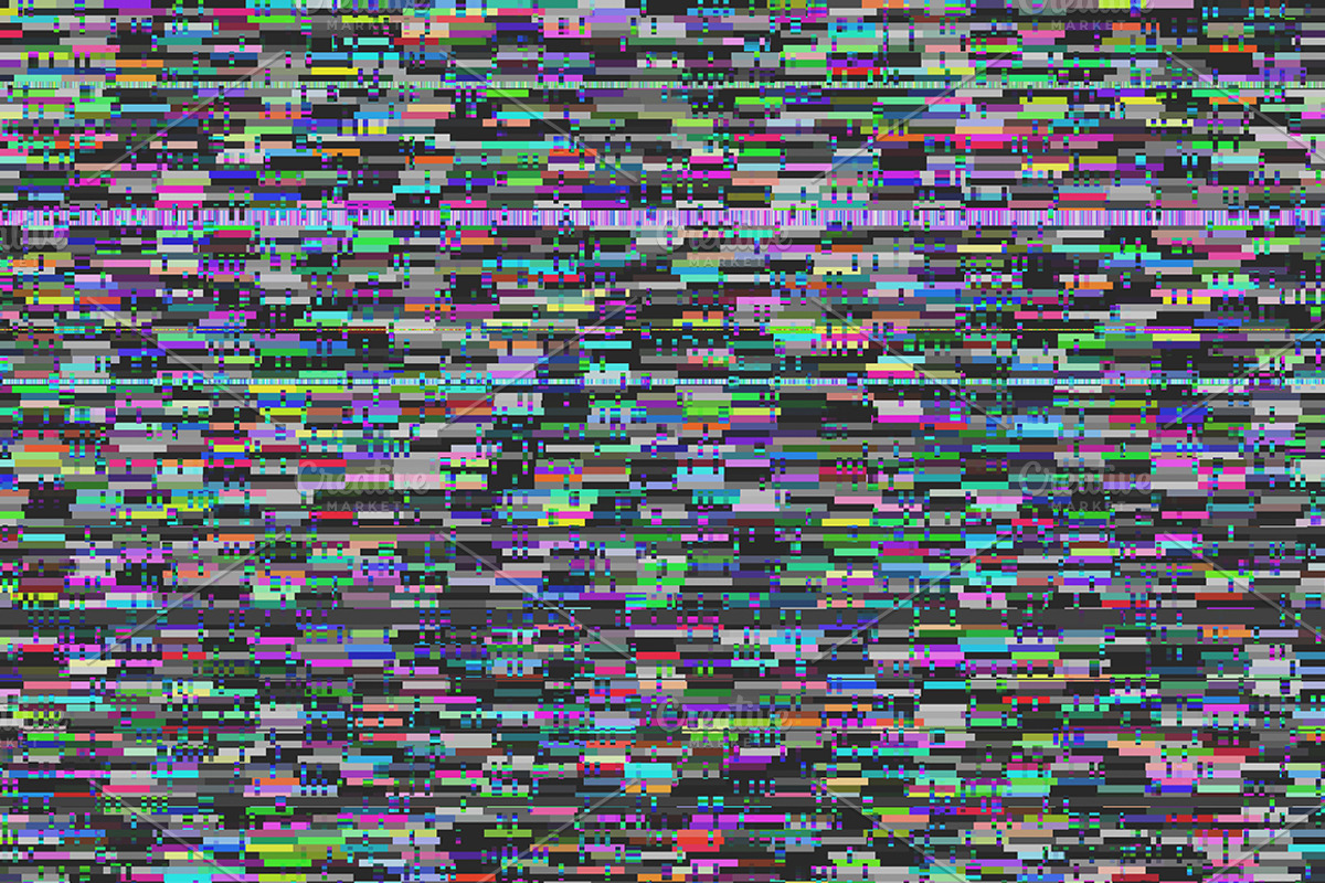 10 Seamless Error Glitch Backgrounds, a Texture Graphic by Textures ...