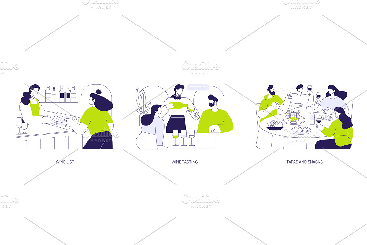 Wine bar isolated cartoon vector, a Person Illustration by Visual Generation