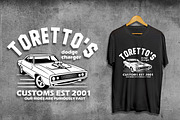 t-shirt design classic car toretto, a Pattern Graphic by borera studio (Thumbnail 1 of 3)