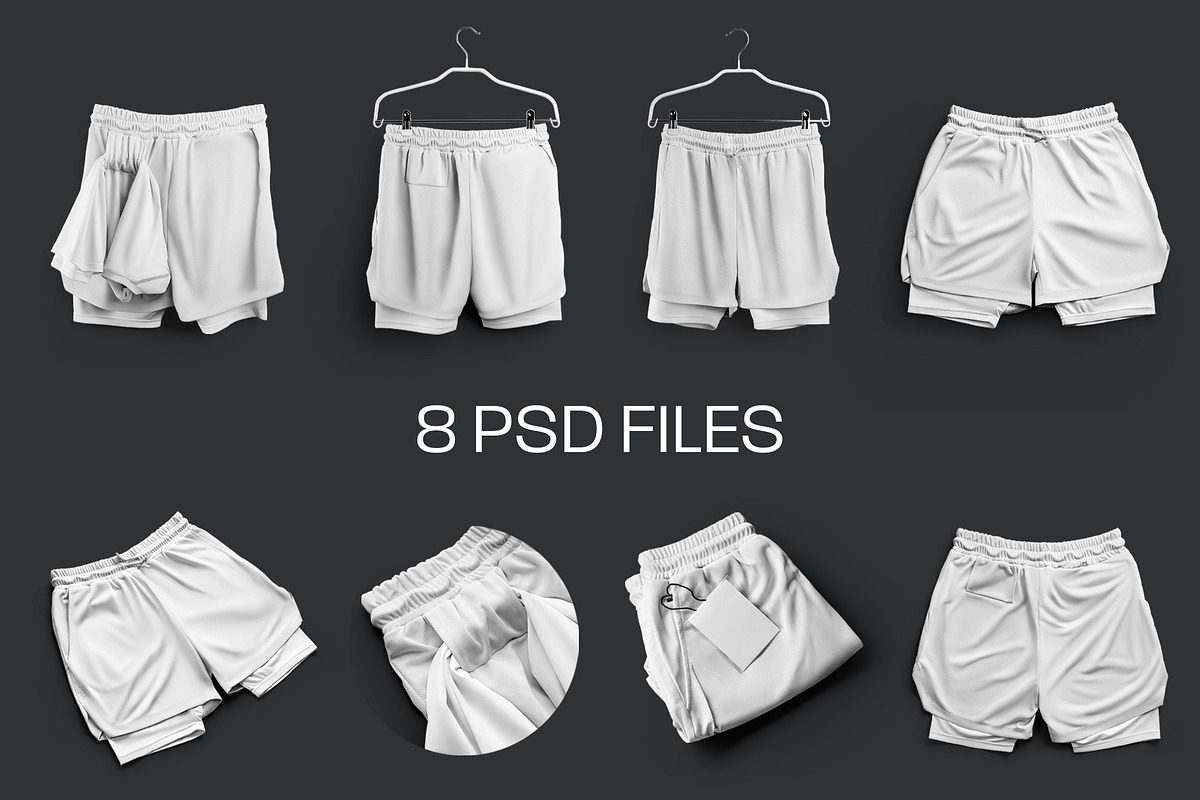 Mockups Shorts with Compression Line, a Shirt Mockup by Grow Design Craft Studio (Photo 9 of 9)