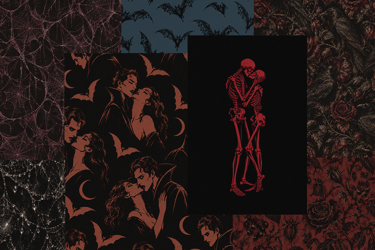 Dark Romance Halloween Backgrounds, a Background Graphic by Lidberia (Photo 3 of 12)