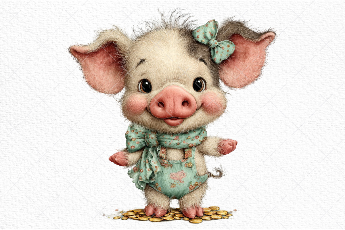 Cute St Patrick’s Animals Clipart, an Illustration by Craft Nest (Photo 9 of 11)