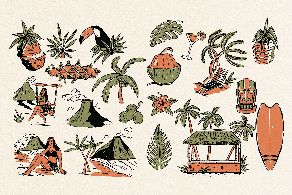 40 Tropical graphic assets, an Object Illustration by Southerntown (Photo 4 of 5)