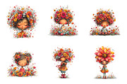 Whimsical girl and flower spring PNG, an Illustration by SinaCreation (Thumbnail 9 of 11)