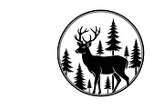 Beautiful deer forest circle art, an Illustration by Amazin_art (Thumbnail 3 of 32)