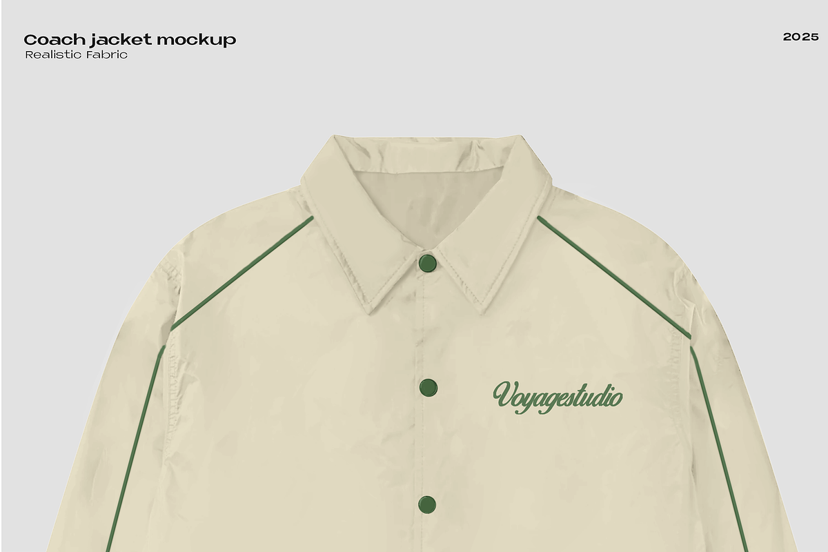 Coach jacket mockup, an Apparel Mockup by Voyage Studio (Photo 2 of 3)