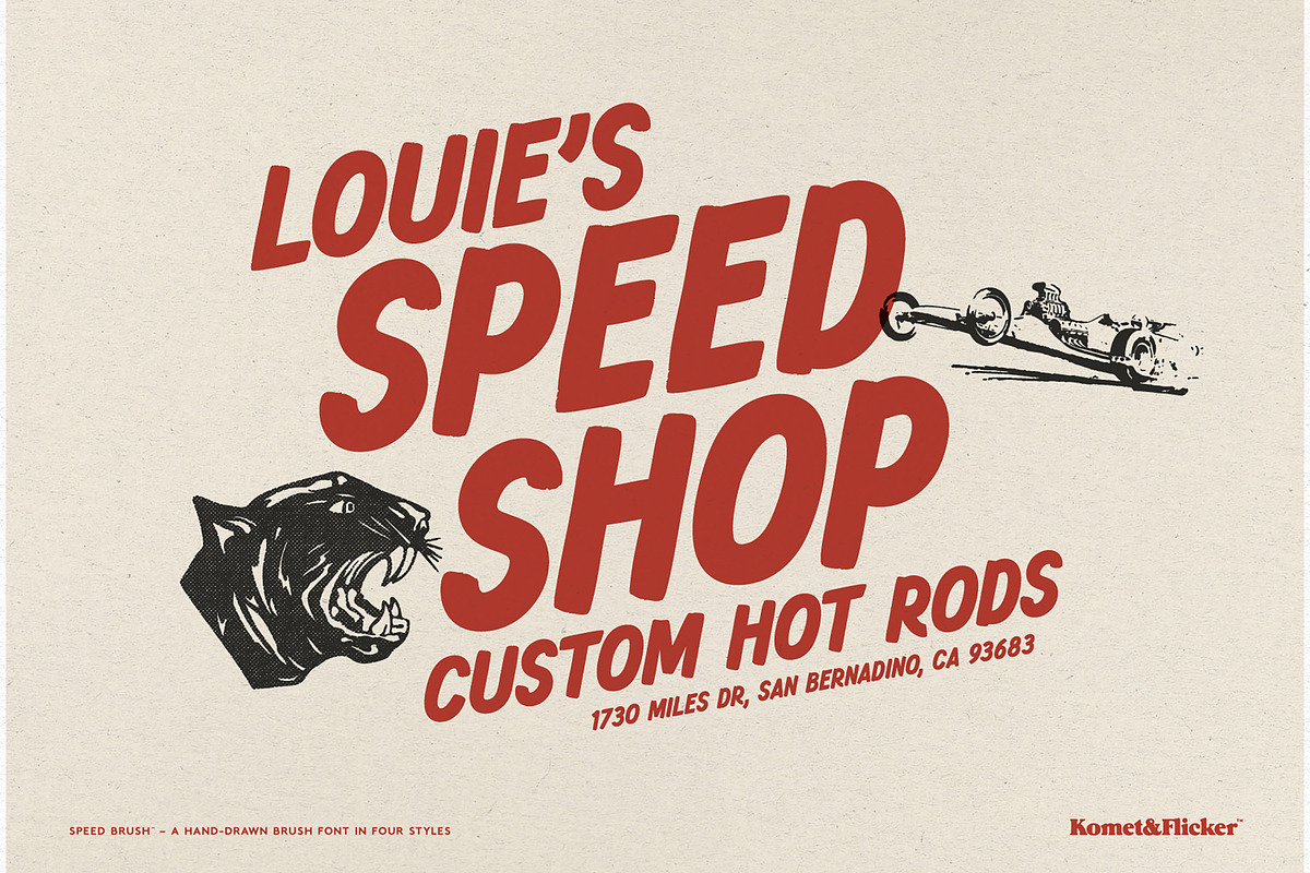 SPEED BRUSH, a Font by Komet & Flicker (Photo 6 of 15)