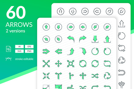 Arrows, an Outline Icon by Kalash