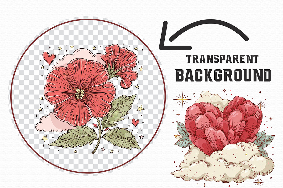 Whimsical Dreamy Valentine Clipart, an Illustration by Libby Wishes (Photo 2 of 6)