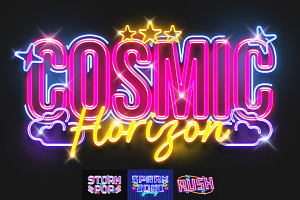 Neon Glow Text Effects, a Layer Style Add-On by Matsero