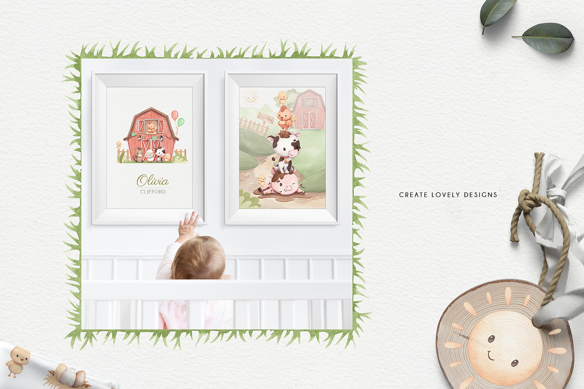 Farm Animals - Watercolor Clipart, an Animal Illustration by Gau Silva Studio (Photo 7 of 8)
