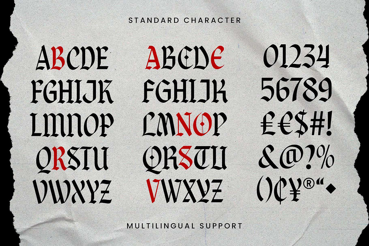 Braveson - Blackletter Style, a Blackletter Font by Arterfak Project (Photo 14 of 15)
