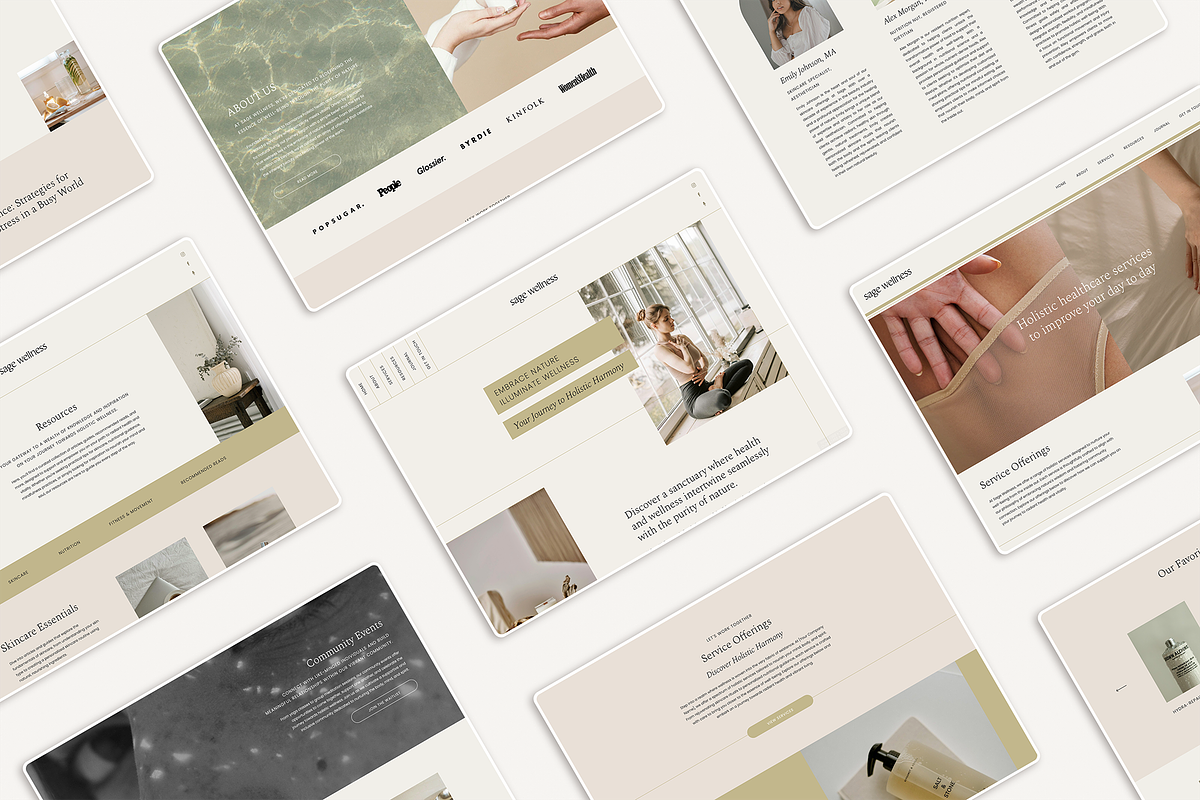 Sage Wellness Showit Website Templat, a Websites & App Template by Lovendear Design (Photo 2 of 3)