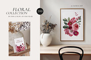 Viva MAGENTA floral collection, an Illustration by AleksaArt (Thumbnail 3 of 15)