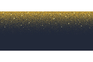 Golden glitter confetti particles, a Decorative Illustration by Vector Tradition