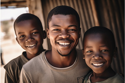 shot of a young man and his children, a Person Illustration by Sergey Kotenev
