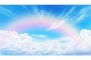 colorful white rainbow background ai, an Abstract Photo by pikepicture
