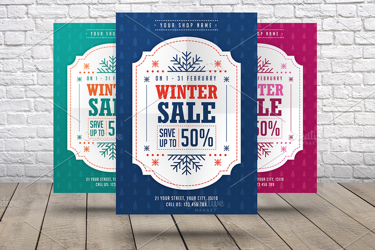 Winter Sale Flyer, a Flyer Template by Rafoz (Photo 12 of 12)