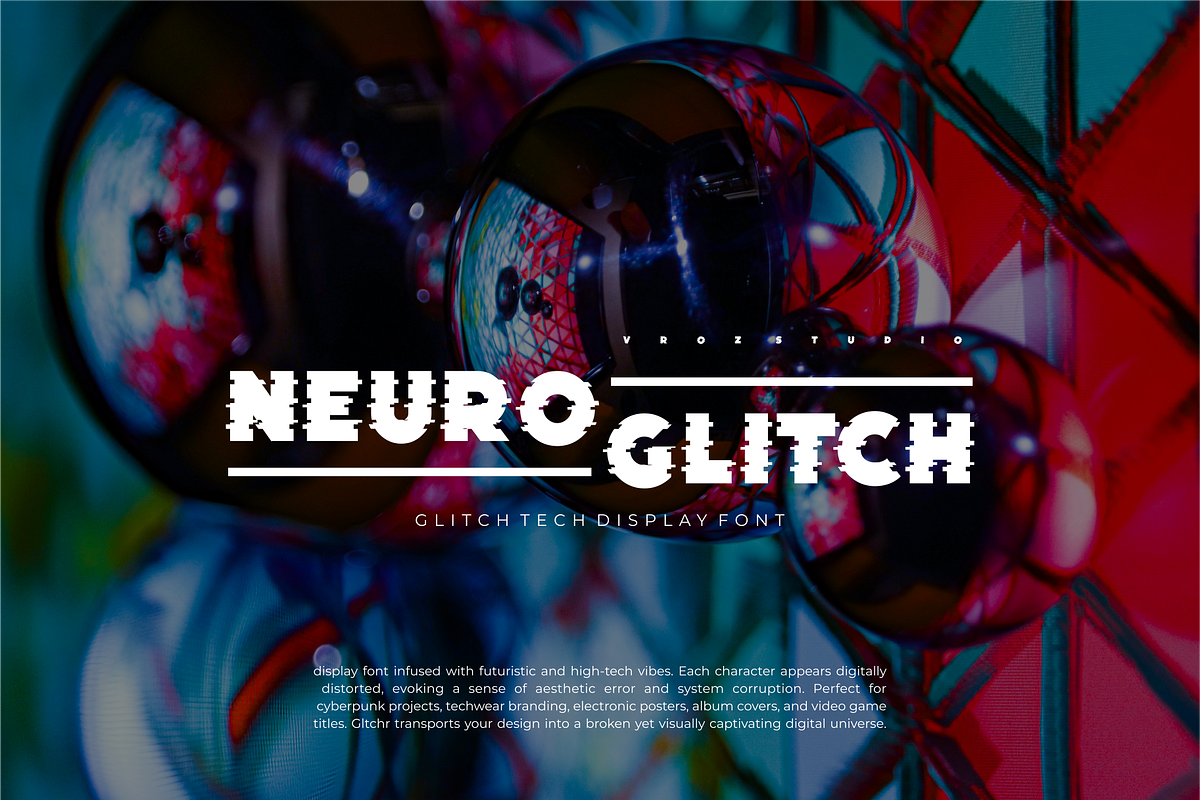 NEOGLITCH - Glitch Typeface font, a Font by Vroz Studio (Photo 5 of 6)
