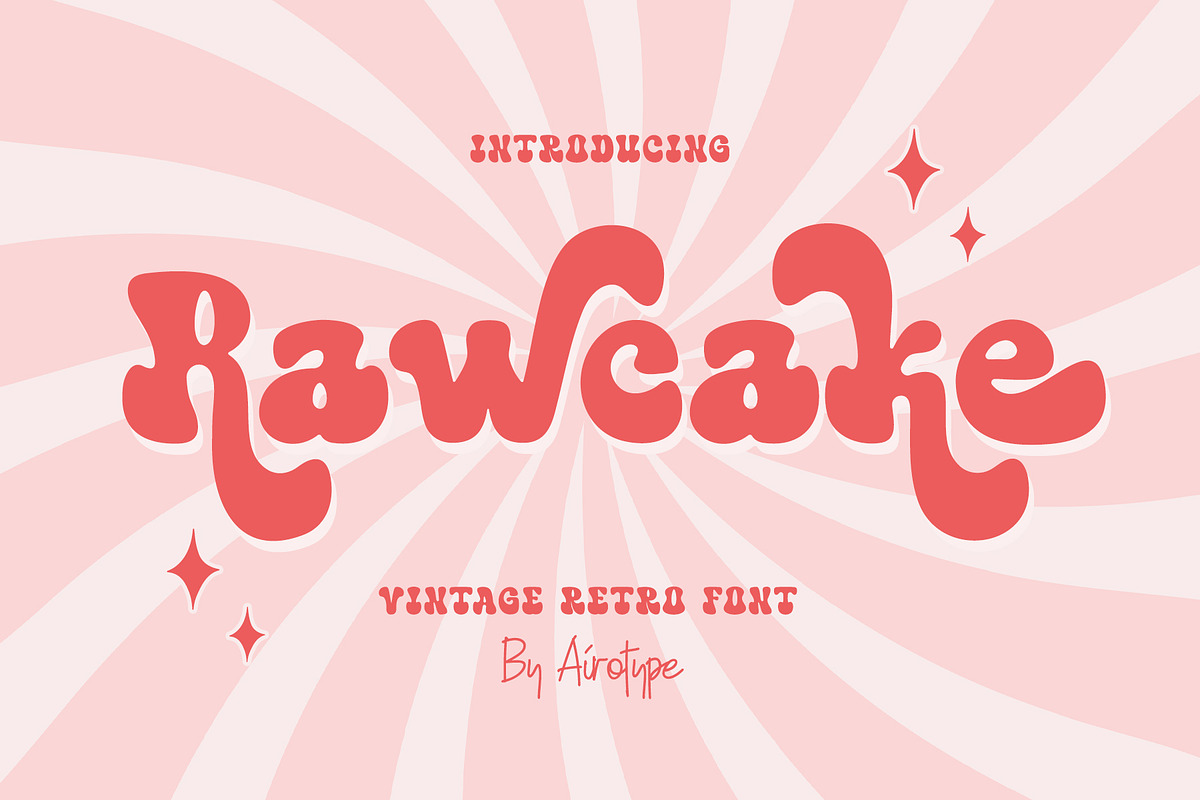 Rawcake - Vintage Retro Font, a Serif Font by Airotype (Photo 2 of 15)