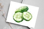 Watercolor Green Garden Clipart, an Illustration by Canvas Craft (Thumbnail 6 of 7)