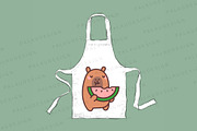 Cute Capybara and Fresh Fruits, a Seasonal Illustration by Palau (Thumbnail 3 of 12)