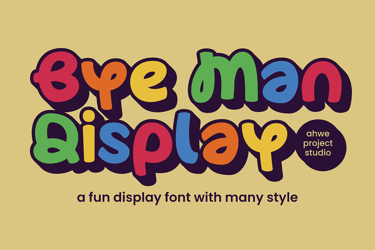 Bye Man, a Sans Serif Font by ahweproject (Photo 1 of 10)