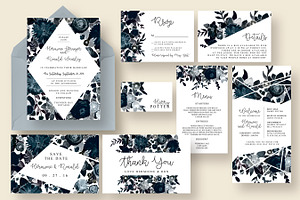 Stylish & Dark Floral Wedding Suite
