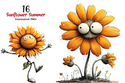 Sunflower Summer Clipart, an Illustration by SinaCreation (Thumbnail 1 of 9)