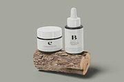 Cosmetic Cream Jar & Dropper Bottle, a Packaging Mockup by Pexelcorner (Thumbnail 9 of 9)