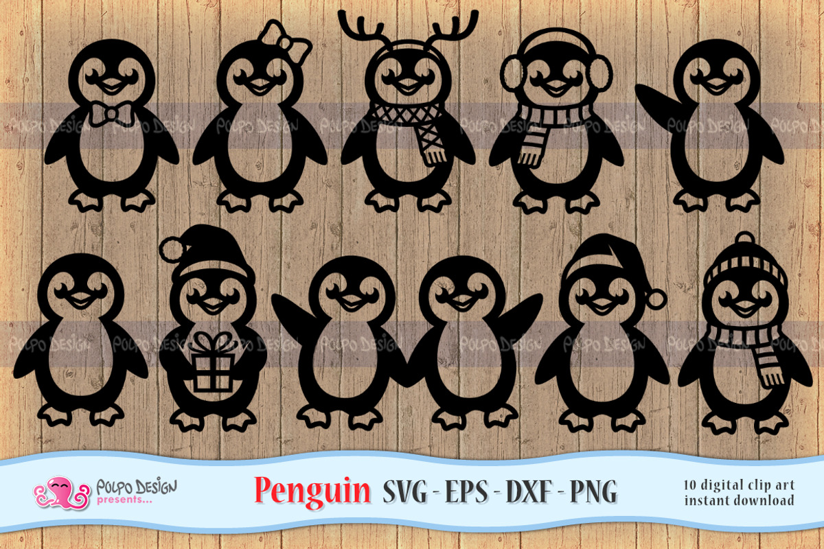 Penguin SVG, Eps, Dxf and Png, an Object Graphic by PolpoDesign (Photo 1 of 3)