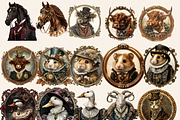 ANIMAL FARM PORTRAITS CLIPART PACK, an Animal Illustration by Daring Digies (Thumbnail 5 of 10)