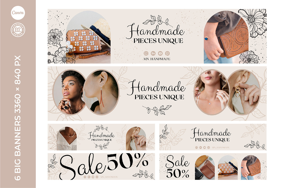 Editable ETSY shop branding kit, a Branding & Logo Template by Chakraborty Design (Photo 3 of 9)