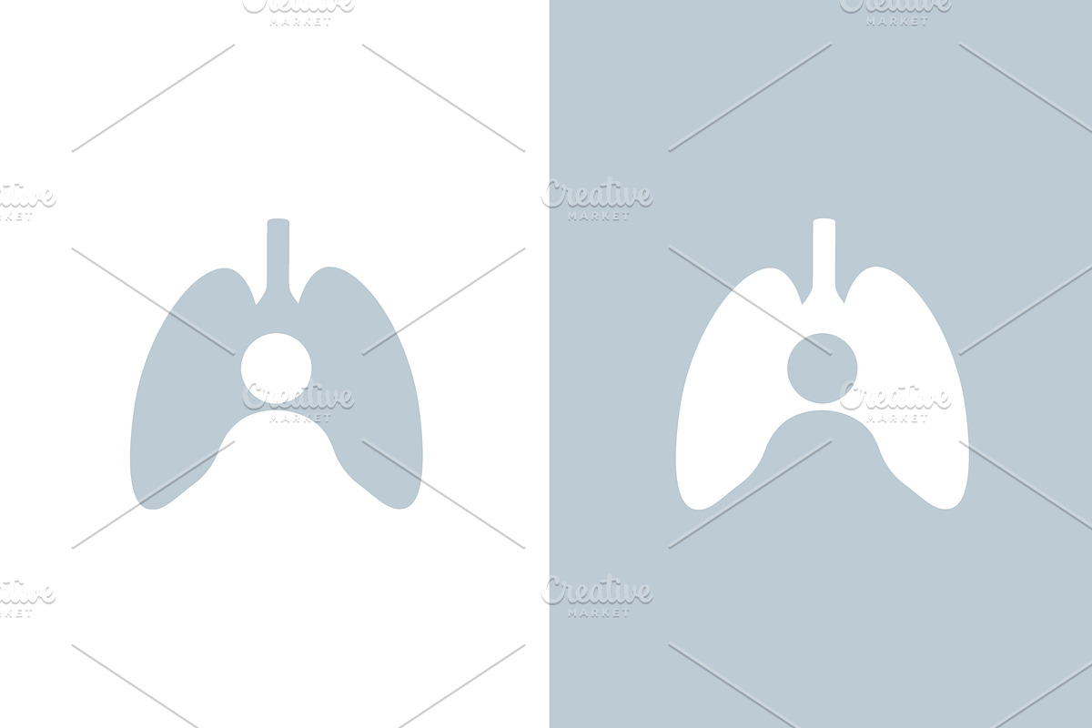 Human lungs and man logo combination, a Healthcare Illustration by GraphiShop