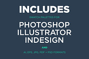 50 flat UI color swatches, a Palette Add-On by Sick Optix (Thumbnail 3 of 4)