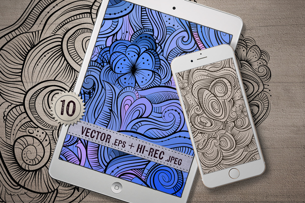 Waves Seamless Patterns preview 6