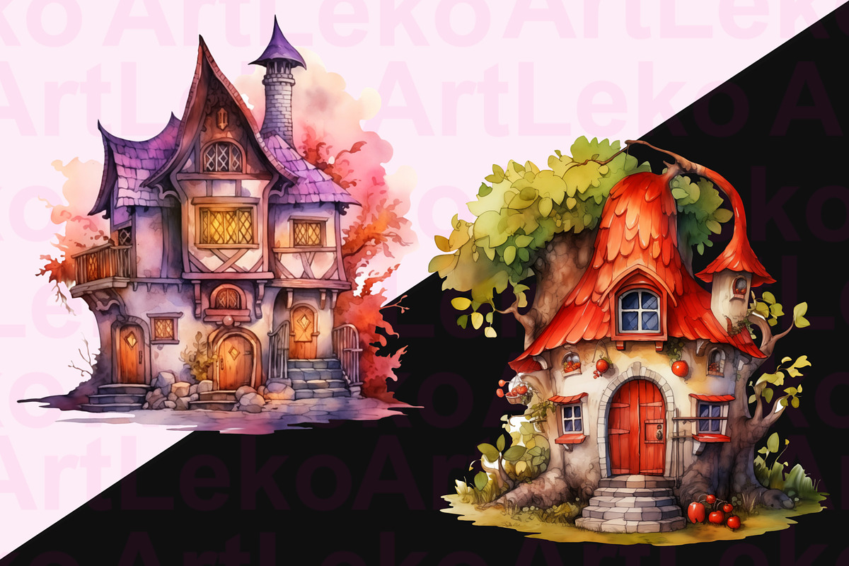 The Evil Witch’s House Clipart, a Seasonal Illustration by LekoArt (Photo 4 of 10)
