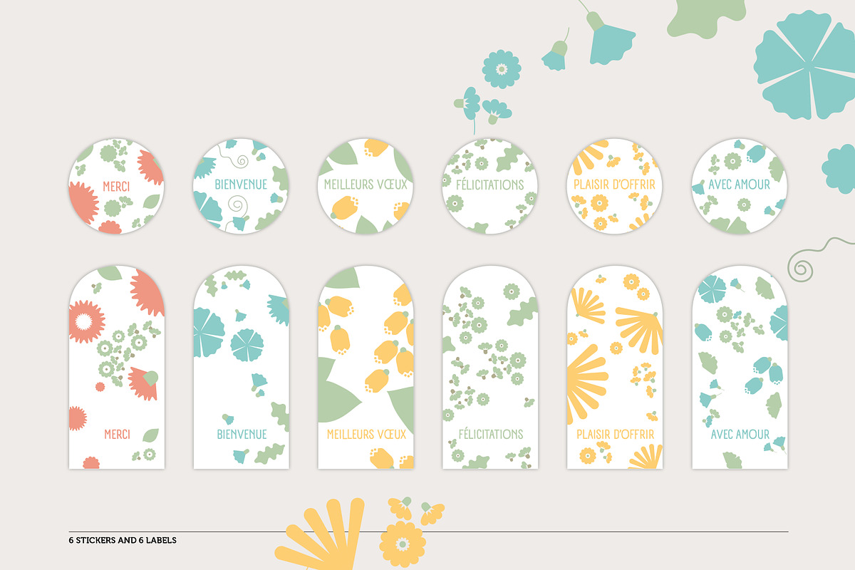 Collection of floral symbols, vector, a Pattern Graphic by AnneCeline (Photo 3 of 6)