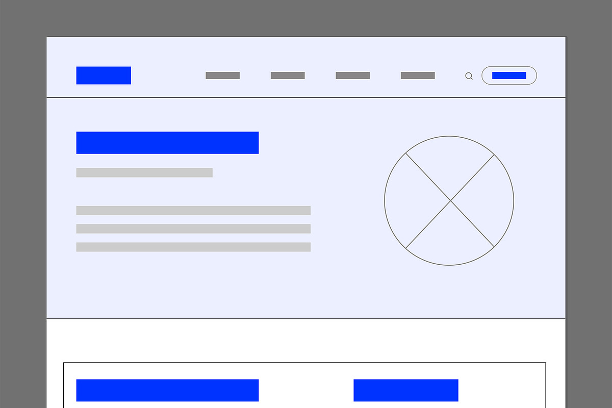 Food Wireframe Website Design