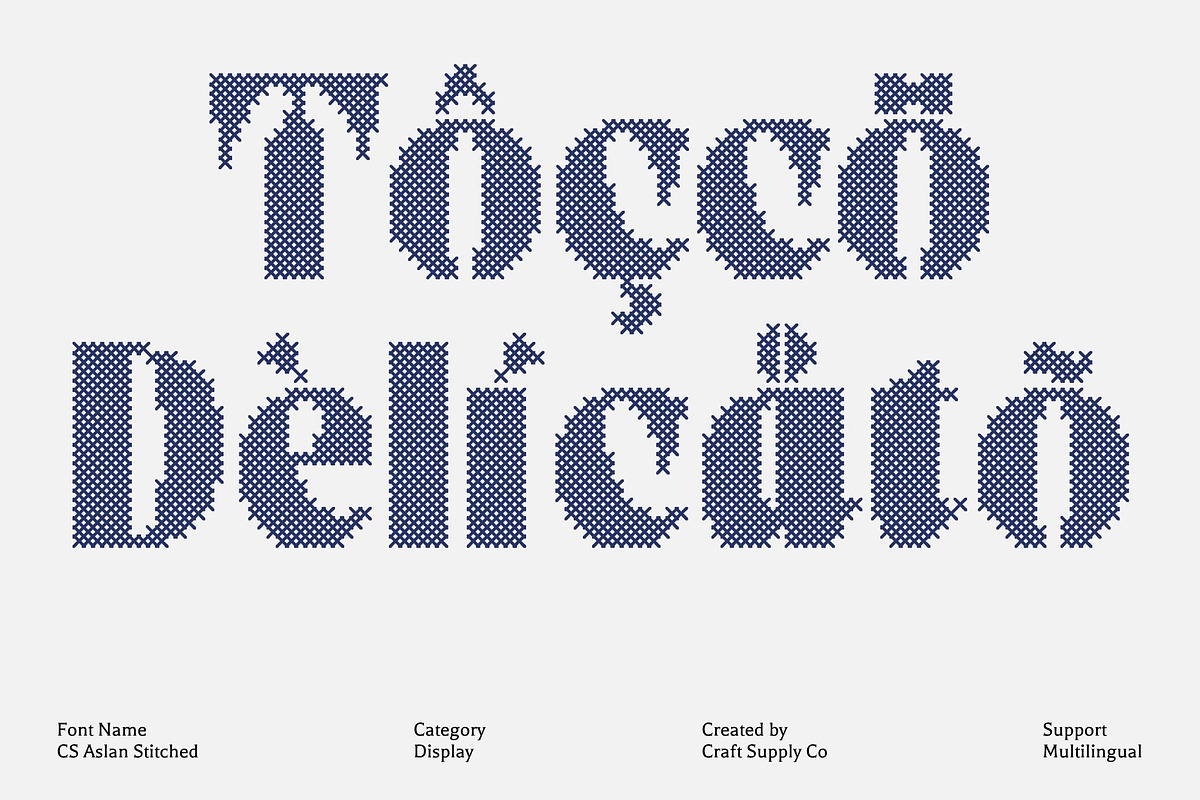 CS Aslan Stitched, a Sans Serif Font by Craft Supply Co. (Photo 7 of 8)